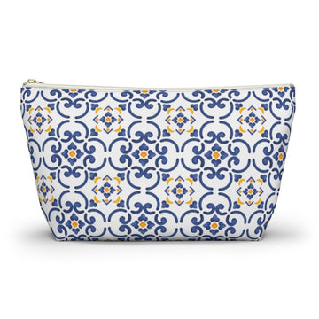 Amalfi Coast Ceramic Tiles Accessory Pouch w T-bottom - AMALFITANA STORE